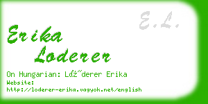 erika loderer business card